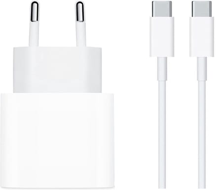 USB C Adapter + USB C Kabel 2M - Oplader - Snellader - USB C Oplader - Adapter USB C - USB C Lader - 20W - Geschikt voor al jouw USB-C Apparaten - Universeel