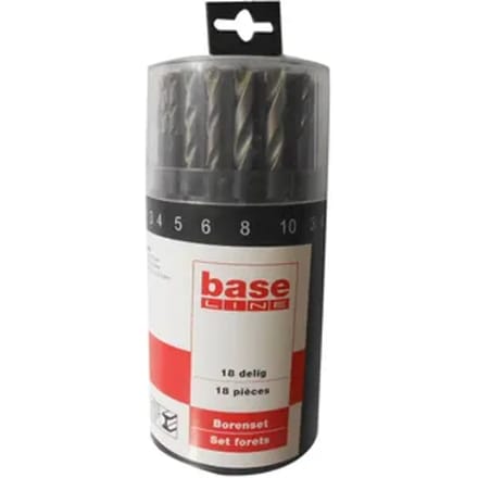 Baseline Multimateriaalboor Set - Diam. 3-10mm - 18 Stuks