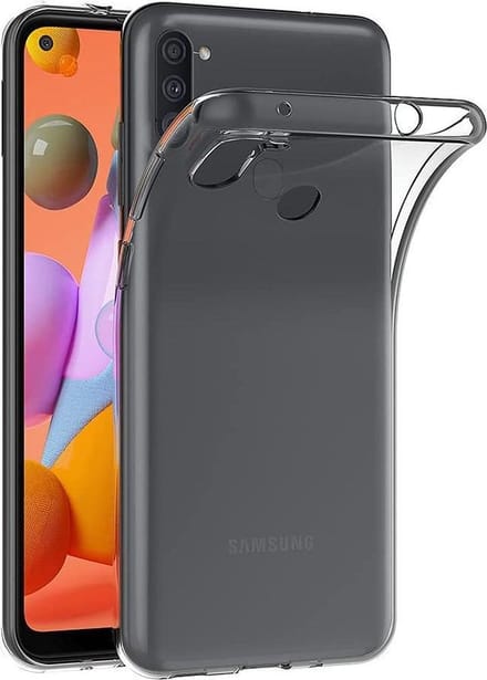 Flexibele achterkant Silicone hoesje transparant Geschikt voor: Samsung Galaxy M11