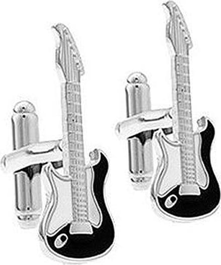 Amanto Manchetknopen Civan - 316L Staal - Rock Gitaar - 10x30mm