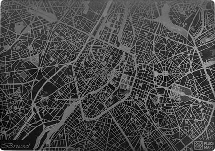 Place Maps Placemat Stadskaart Barcelona - Kunstleer - Champagne - 1 Stuk