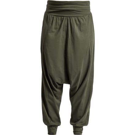 R.E.D. Rock-Engineered Design Donkergroene stof broek in haremscut - Dames - S