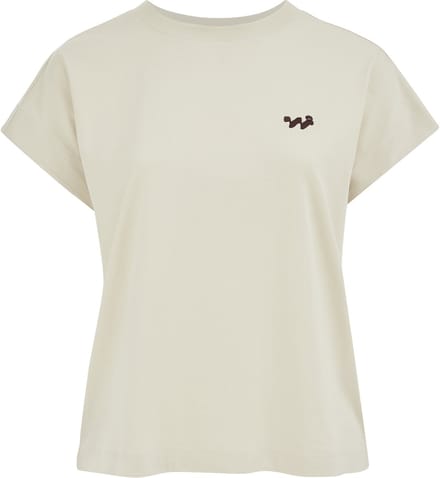 WE Fashion Dames T-shirt met print en embroidery - Curve