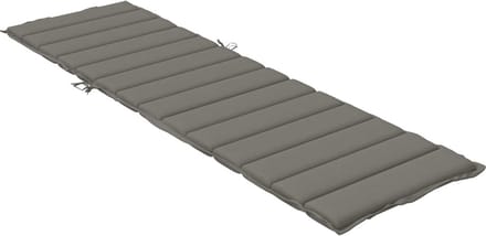 vidaXL - Ligbedkussen - 200x60x4 - cm - stof - gemêleerd - donkergrijs