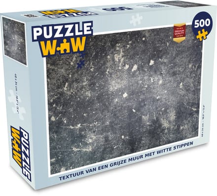 Puzzel Grijs - Wand - Muurverf - Legpuzzel - Puzzel 500 stukjes
