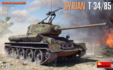 MiniArt Modelbouwpakket Militaire voertuigen - 37075 Syrian T-34/85 Tank Plastic - 1:35 - Modelbouw