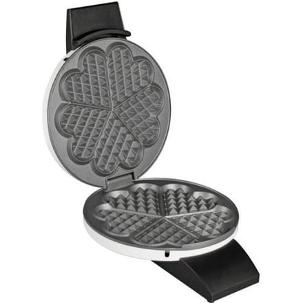 Cloer 1621 Hart-wafelijzer Met handmatige temperatuursinstelling Wit, Zwart