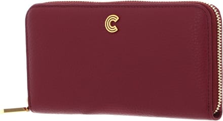 COCCINELLE Leren Portemonnee Myrine Zip Around Wallet Garnet Red Wijnrood