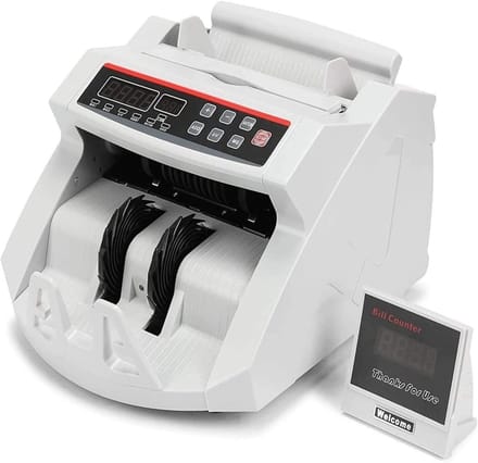 Biljetten Teller - Geld Telmachine - Efficiënt Tellen - UV MG Detectie - 23x26x17 cm - Wit