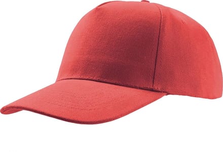 Atlantis Liberty Five Heavy Brush Cotton 5 Panel Cap (Rood)