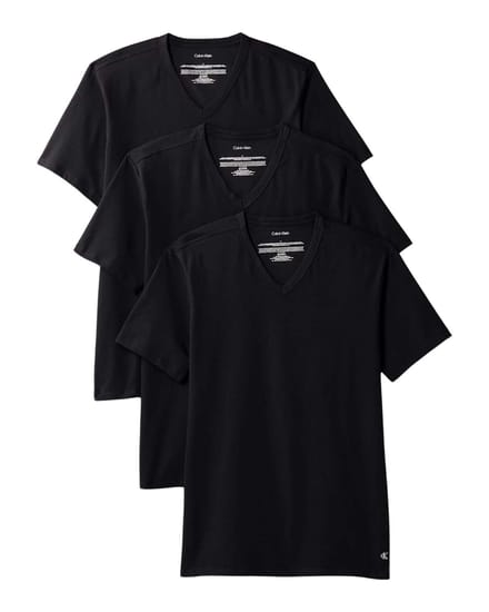 Ondergoed Calvin Klein S/S V-Hals 3-Pack - Streetwear - Volwassen