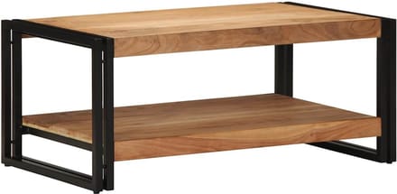 vidaXL Table basse 90x50x38 cm bois massif acacia