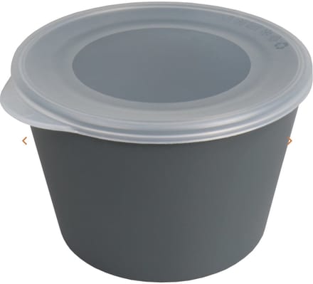 Multibeker met deksel- cup - 480 ml- 120 x 80 mm- 47 stuks- grijs- to go- duurzaam- bio