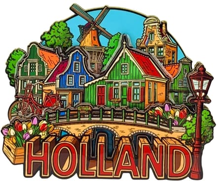 Magneet MDF - Cityvibes Huisjes Holland