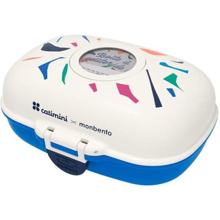 Monbento x Catimini lunchbox gram blue terrazzo