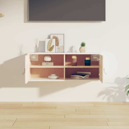 vidaXL - Wandkast - 80x30x30 - cm - massief - grenenhout - wit
