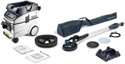 Festool langnek schuurmachine en stofzuigerset PLANEX LHS-E 225/C...