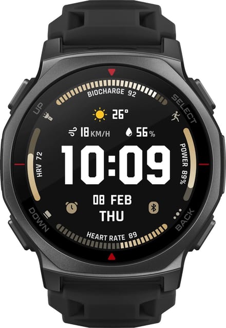 Amazfit T-rex 3 Pro 3,35 cm (1.32") AMOLED 44 mm Digitaal 466 x 466 Pixels Touchscreen Zwart Wifi GPS