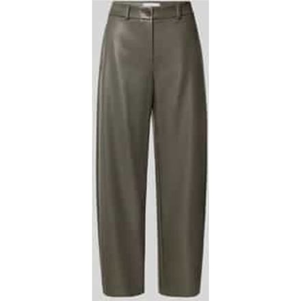 Regular fit kunstleren broek met riemlussen model 'PHIBI'