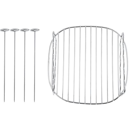 Grille de barbecue de remplacement double couche brochettes plaque de cuisson pour friteuse à air Philips blanc