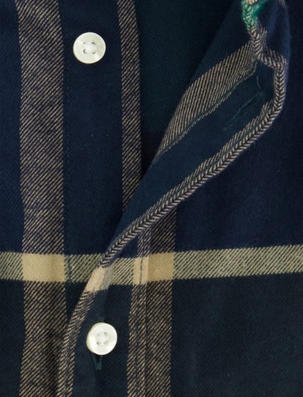 Katoenen overhemd barbour groen geprint slim fit