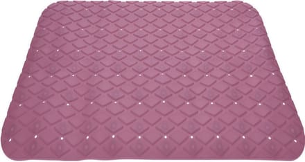Excellent Houseware Badmat - antislip - oud roze - 55 cm - vierkant - badkuipmat