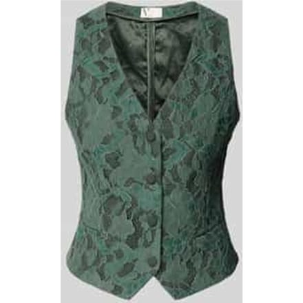 regular fit bodywarmer met kant