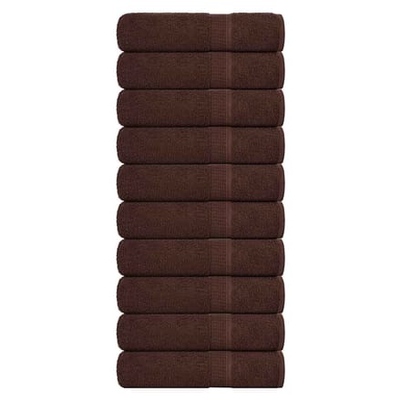 vidaXL - Handdoeken - FROGN - 10 - st - 50x100 - cm - 360 - g/m² - bruin