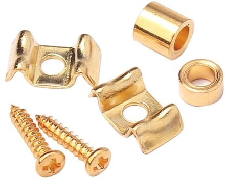 Allecto - Vintage Guitar String Trees - Snarenbegeleiding - Goud - String Guides - Geschikt voor Strat en Tele - Set van 2