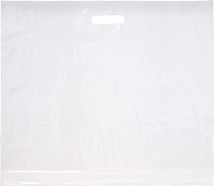 250x Plastic tassen 60x51+2x4cm wit