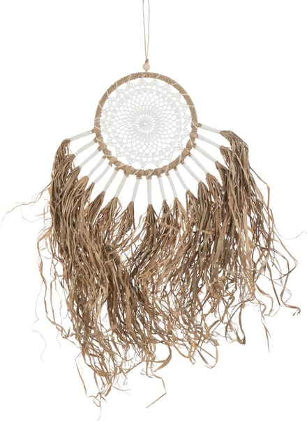 J-Line droomvanger Fringes - raffia - natural