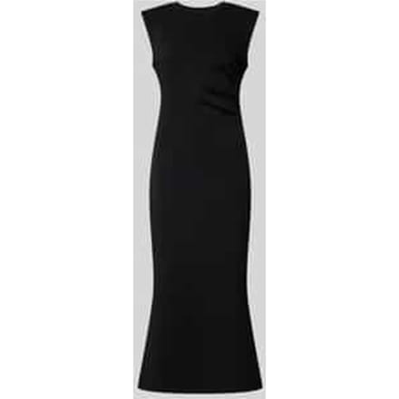 Midi-jurk met ronde hals model 'PINA'