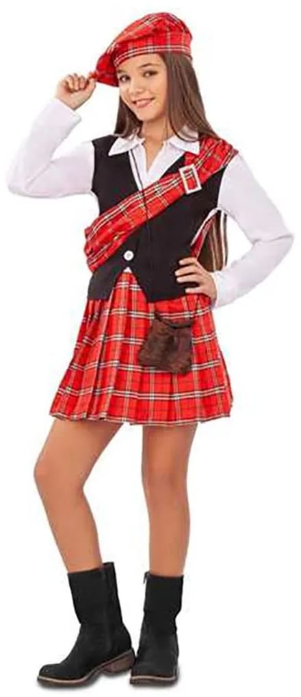Schotse Highlander Kostuum Meisje - 7-9 Jaar