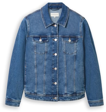 Tom Tailor - Plus Size - Spijkerjasje met biologisch katoen - Maat 48 - Blue Denim