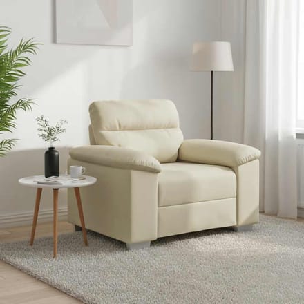 vidaXL - Sofastoel - Crème - 100x81x84 - cm - Kunstleer