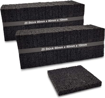 Waterbestendige Rubberen Onderlegpads voor Terrasconstructies 90x90 mm