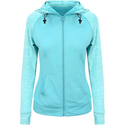 Contrasterende dames sweatshirt met rits Just Cool Zoodie