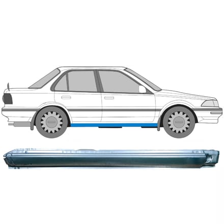 Volledige dorpel voor Toyota Corolla 1987-1994 / Rechts