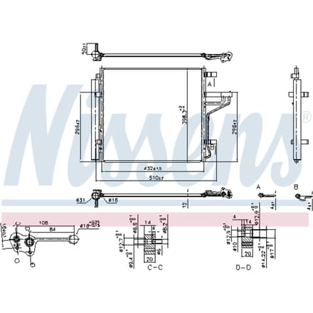 Condensator, airconditioning NISSENS 941186