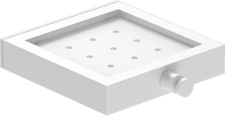 psmlighting Cascade Zeephouder met haak | B100xH20xD100mm | Aluminium;Inox | Wit