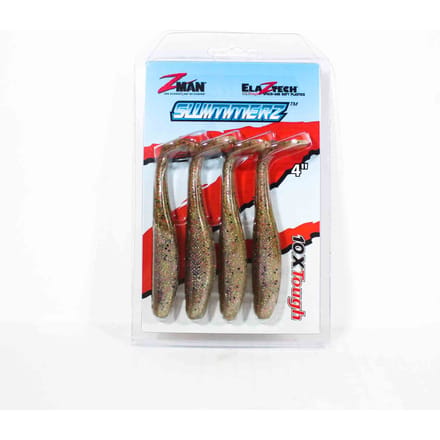 Zman Soft Lure SwimmerZ 4 Inch 4/Pack Houdini (6299) white