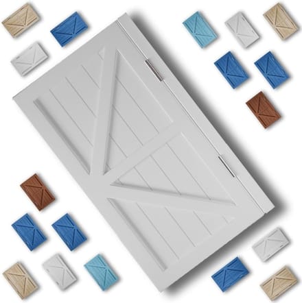Draaideur Hout - Binnendeur Scharnierdeur - Ruimte Verdelen - Automatisch Sluitend - 45x90 cm - Wit