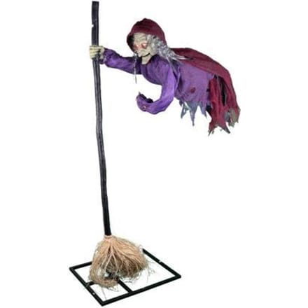 ESPA - Geanimeerde decoratie zwevende heks 195 cm
