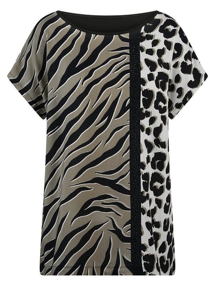 Shirt aangeknipte mouwen Van Emilia Lay multicolour