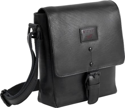 MUSTANG Leren Schoudertas Natal Malta Shoulderbag Black Zwart