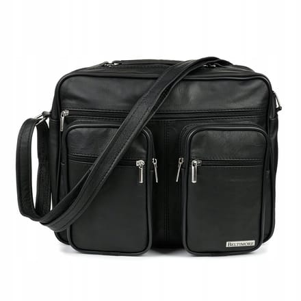 Grote Leren Werk- en Schooltas A4 Zwart Heren - Ruim & Premium