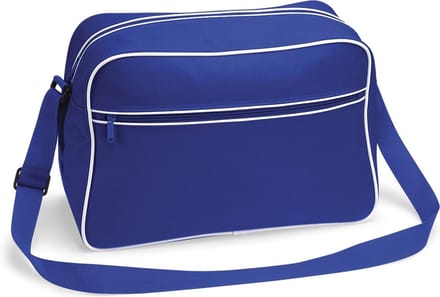 Retro Schoudertas BagBase met verstelbare riem - 18 Liter Bright Royal