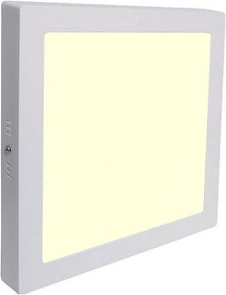 LED Downlight - Opbouw Vierkant 12W - Warm Wit 3000K - Mat Wit Aluminium - 170mm