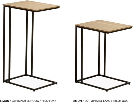 Maxfurn - Laptoptafel | hoogte 68cm | Zeer krasvast | Kleur: Fresh oak