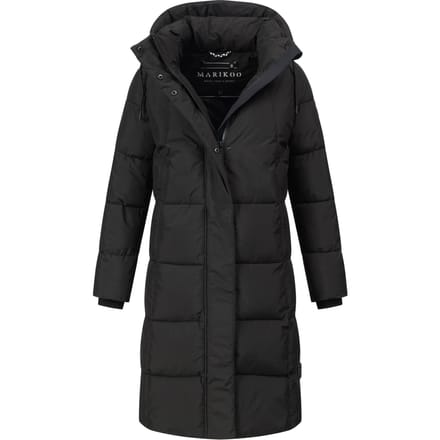 Marikoo dames lange gewatteerde winterjas Tabiaa XVI met capuchon & fleece